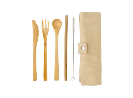 Wiederverwendbares Bambus Reisebesteck Werbeartikel