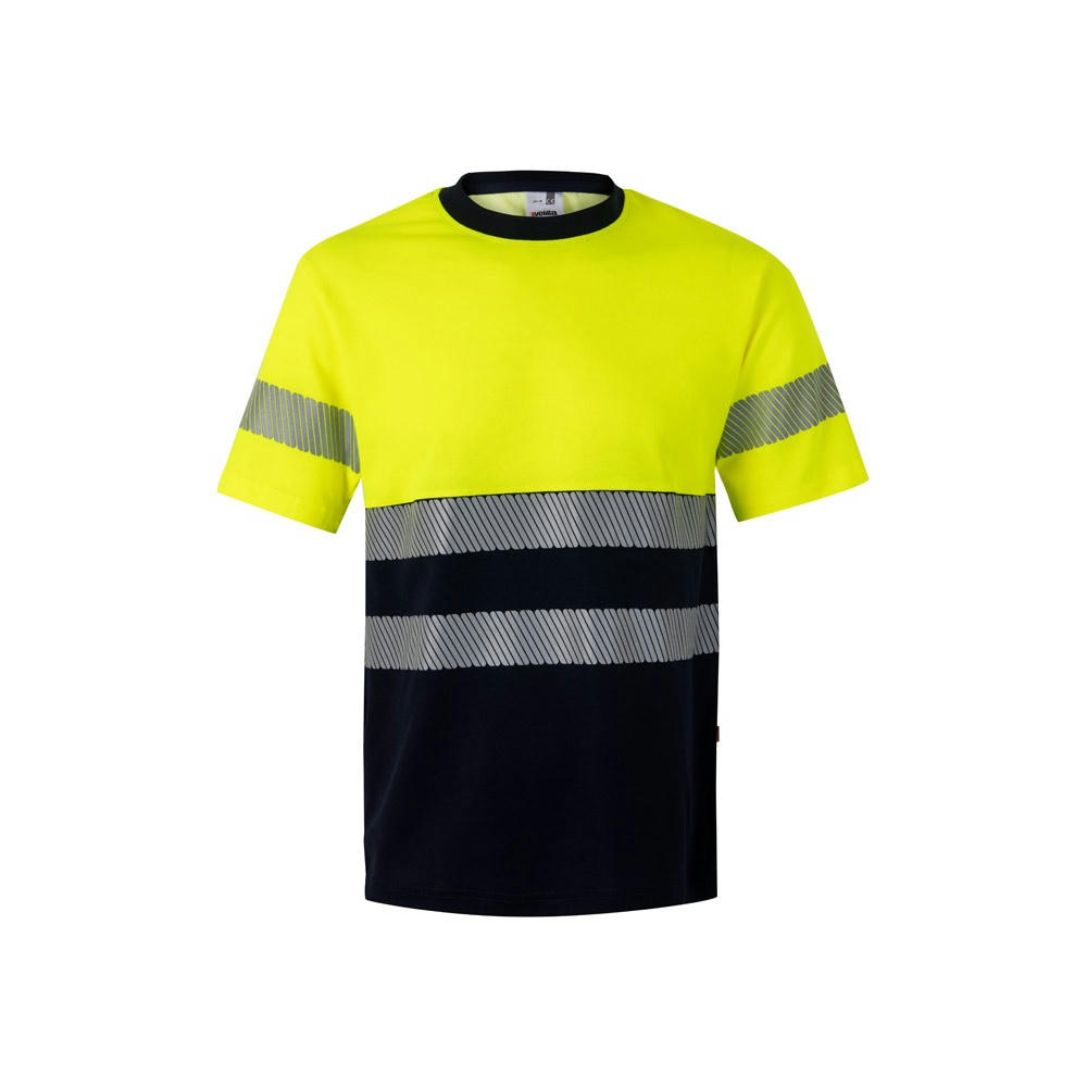VL BASTET. Zweifarbiges T-Shirt aus Piqué (150 g/m²), aus Baumwolle (55 %) und Polyester (45 %) Werbeartikel