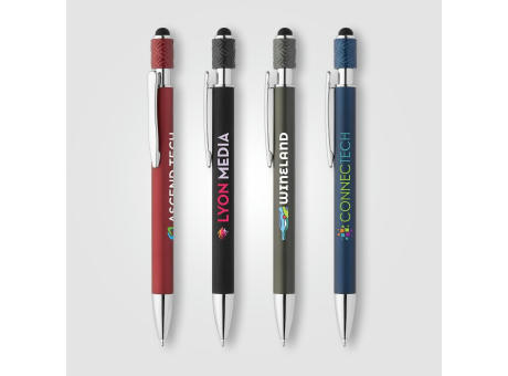 Wave Spinner Kugelschreiber aus Aluminium - m/Stylus bedrucken