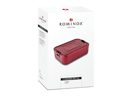ROMINOX® Lunchbox // Quadra Rot XL Werbeartikel