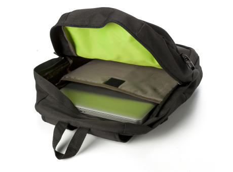 Rucksack aus 600D Polyester mit integriertem RFID Schutz Marley Werbeartikel