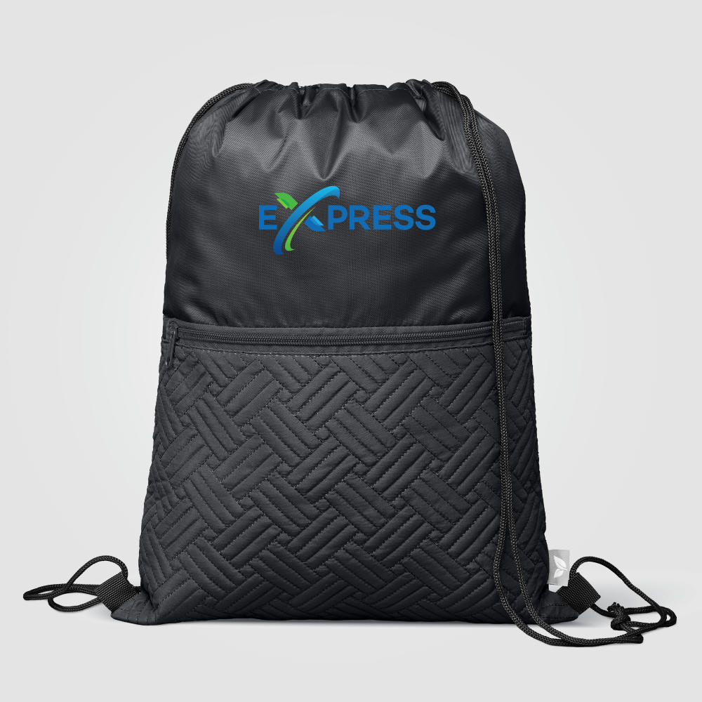 Sora Rucksack mit Kordelzug gesteppt aus recyceltem Material – 6 L Werbeartikel