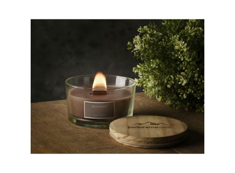 Wooosh Flame Scented Candle Dark Amber Werbeartikel