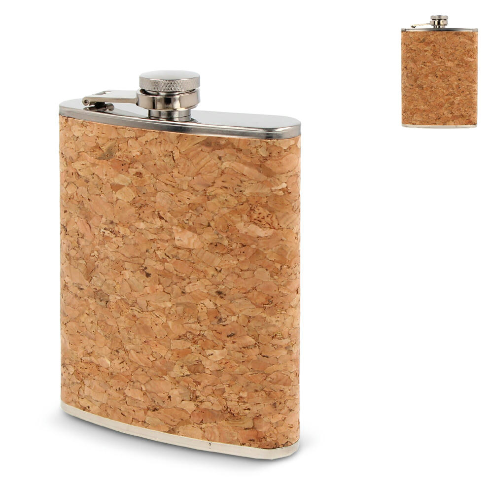 Flachmann mit Korken 220ml Werbeartikel