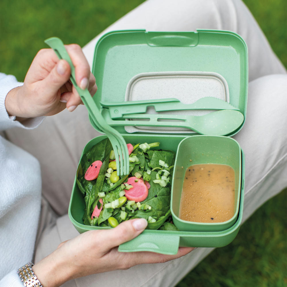 Koziol CANDY READY Lunchbox-Set + Besteck-Set Werbeartikel