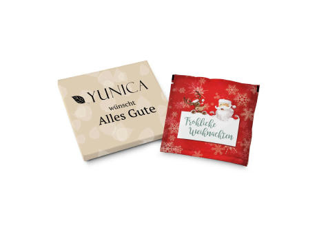 Product image Badesalz Sachet im individuellen Mäppchen, Motiv: Fröhliche Weihnachten Werbeartikel