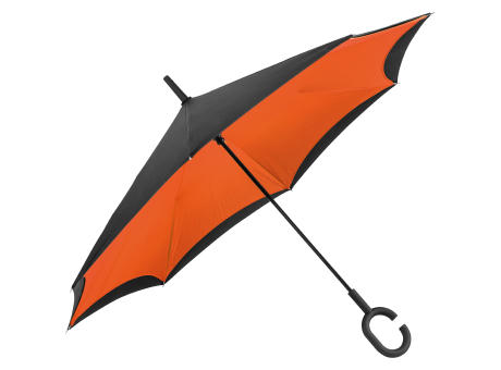 Umklappbarer Regenschirm aus 190T Pongee mit Griff zum Einhängen am Handgelenk Werbeartikel