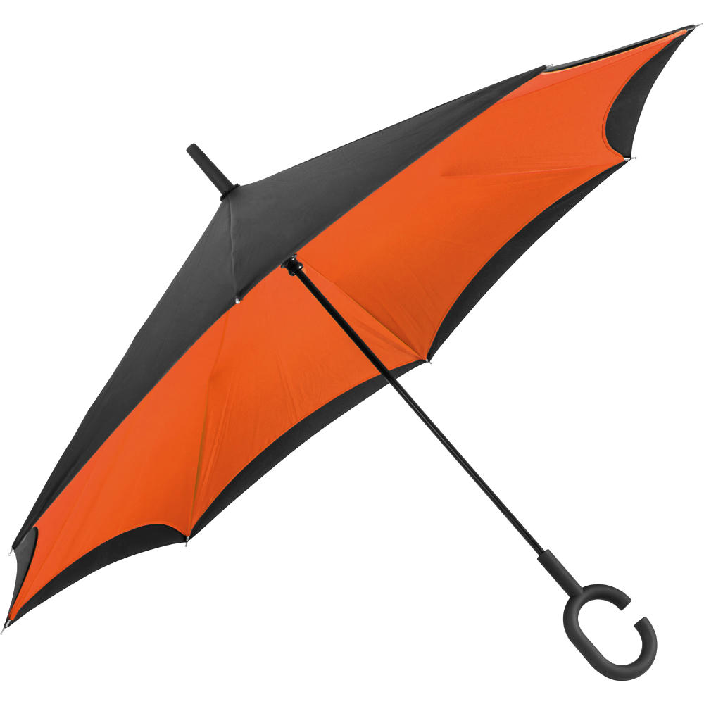 Product image Umklappbarer Regenschirm aus 190T Pongee mit Griff zum Einhängen am Handgelenk Werbeartikel