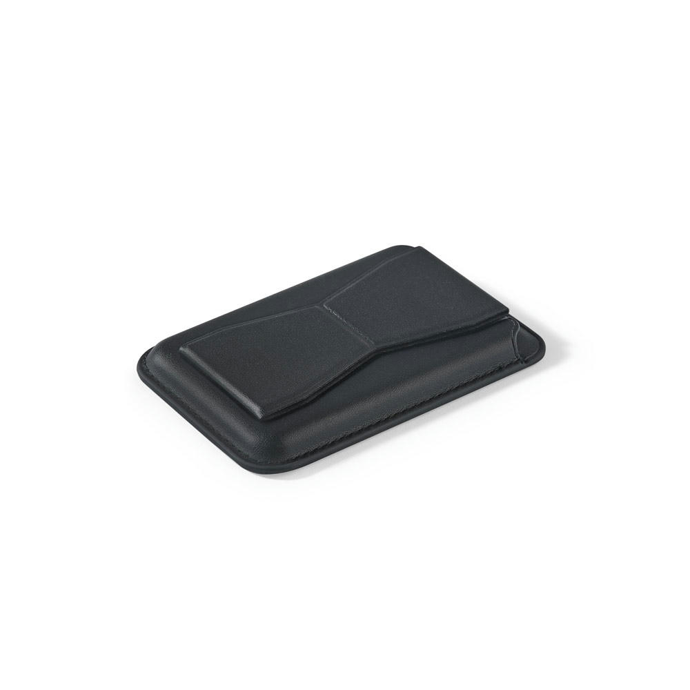 Product image CONNOR. Magnetischer Kartenhalter aus PU Kunstleder, lässt sich einfach an der Rückseite Ihres Mobiltelefons befestigen und verfügt über RFID-Blockierung Werbeartikel