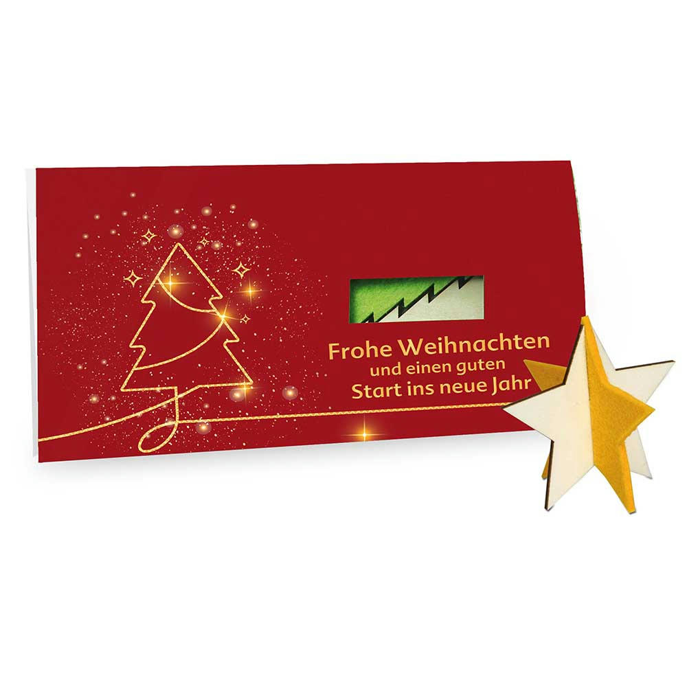 Steckfiguren-Karte Filz - Standardmotiv - Baum Werbeartikel