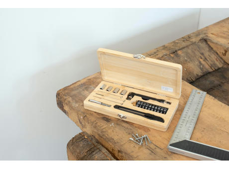 Bambus-Werkzeugsatz Elmar Werbeartikel