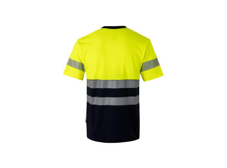 VL BASTET. Zweifarbiges T-Shirt aus Piqué (150 g/m²), aus Baumwolle (55 %) und Polyester (45 %) Werbeartikel