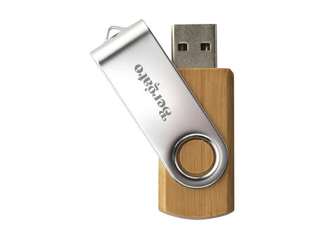 USB Twist Bamboo 16 GB bedrucken