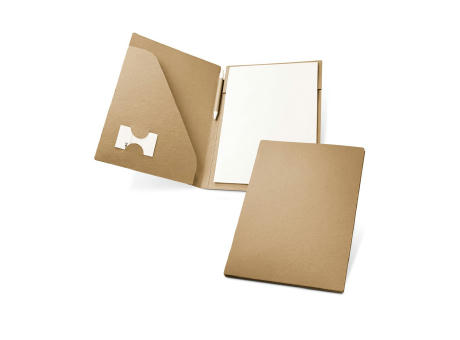 POE. Mappe aus Kraftpapier A4 (450 g/m²) mit einem Dokumentenfach Werbeartikel