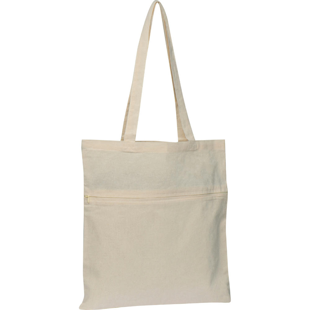 Product image Baumwolltasche mit Reißverschlussfach Werbeartikel