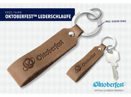 TROIKA Schlüsselanhänger OKTOBERFEST™ LEDERSCHLAUFE Werbeartikel
