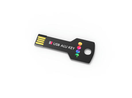 USB Stick Alu Key Black, 4 GB  Werbeartikel