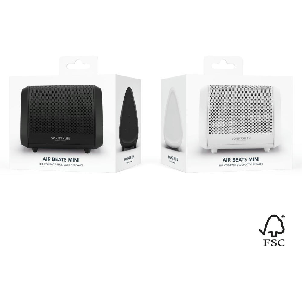 Air Beats Mini - Weiß - Inklusive FSC-zertifizierter Premiumpappverpackung Werbeartikel