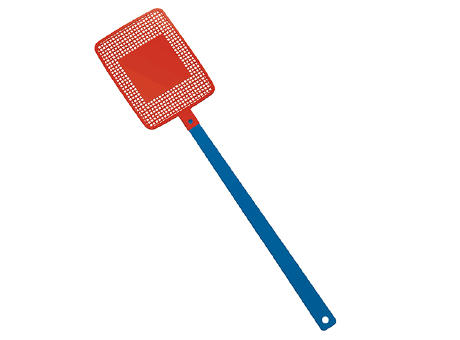 Griff blau, Klatsche rot