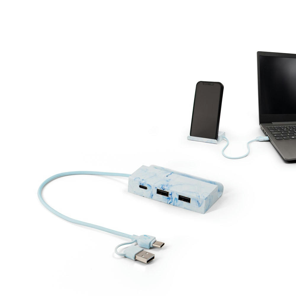 Product image BERNERS HUB. Hub aus recyceltem ABS mit den Haupt-Ein- und Ausgängen Werbeartikel