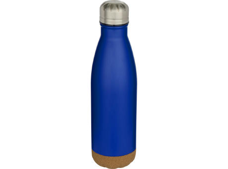 Product image Cove 500 ml doppelwandige, vakuumisolierte Trinkflasche aus Edelstahl mit Korkdetails Werbeartikel