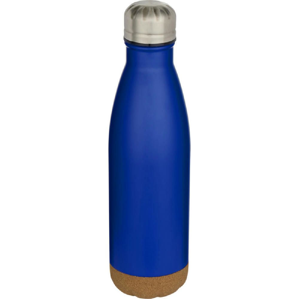Product image Cove 500 ml doppelwandige, vakuumisolierte Trinkflasche aus Edelstahl mit Korkdetails Werbeartikel