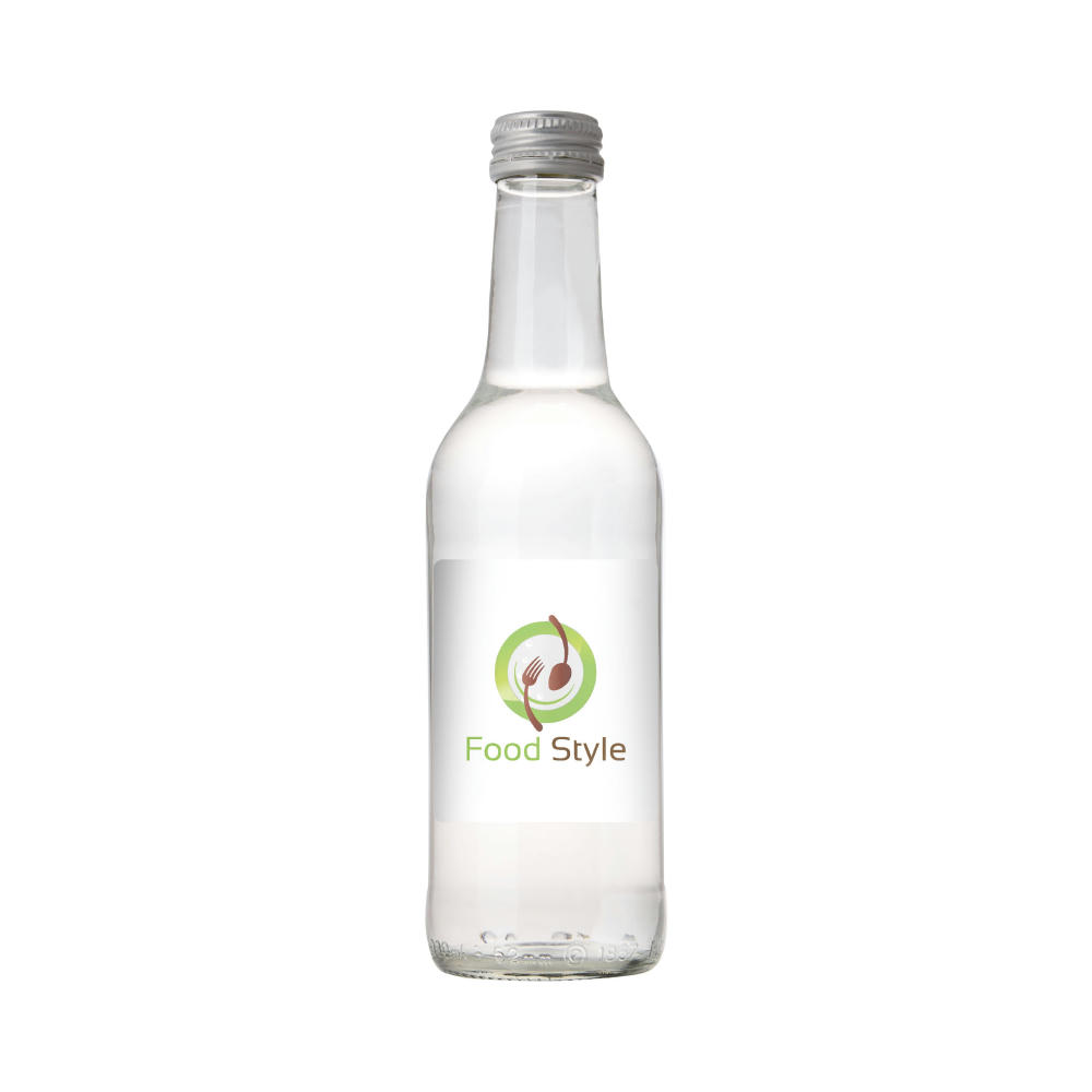 Product image Glasflasche mit 330 ml Quellwasser Werbeartikel