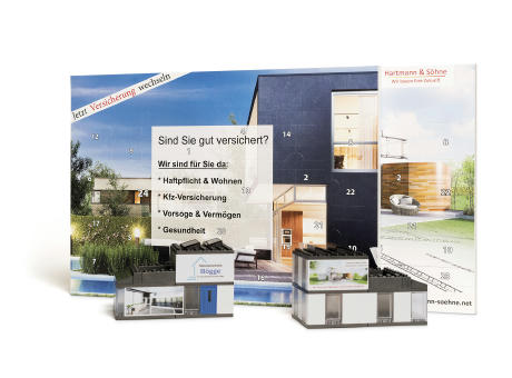 Adventskalender "Haus", Standardmotiv Werbeartikel