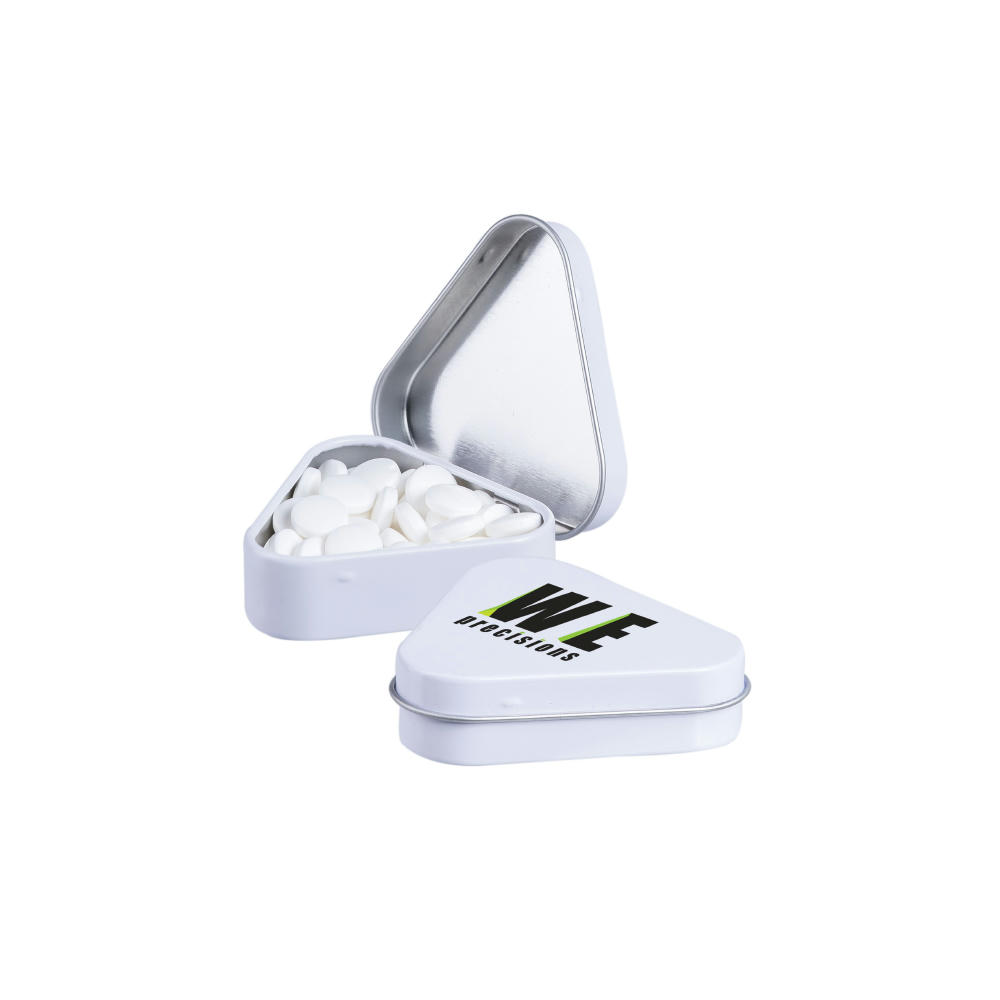 Product image Dreieckige Dose Pfefferminz Werbeartikel