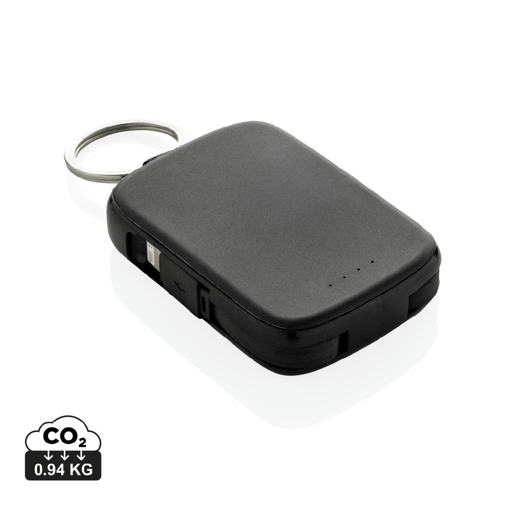 Nexo RCS Key-Chain-Powerbank 2.000mAh mit integr. Kabeln Werbeartikel