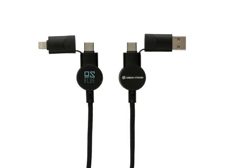 Oakland RCS rKunststoff 1,2m 6-in-1 Fast-Charging 45W Kabel Werbeartikel