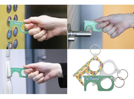 Hygiene-Schlüssel NoTouch Creative bedrucken