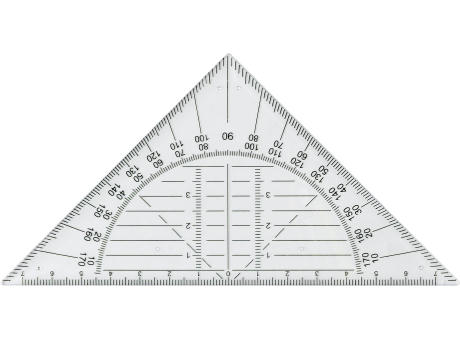 Geodreieck aus Kunststoff Jaden Werbeartikel