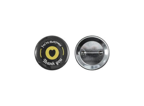 Metallbutton 56mm mit doppelt gesicherter Nadel bedrucken