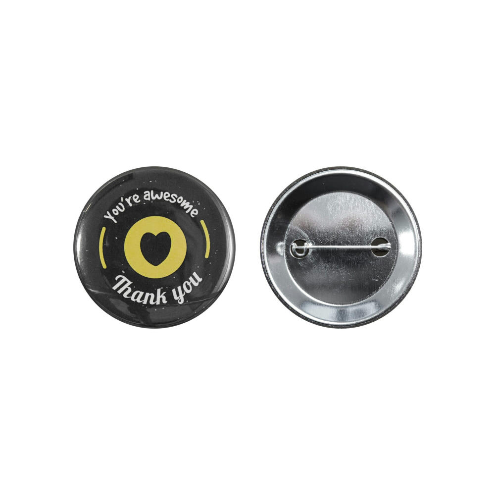 Product image Metallbutton 56mm mit doppelt gesicherter Nadel Werbeartikel