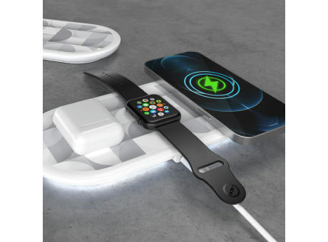 3-in-1 15 W Drahtloses Ladegerät für Handys, Apple Watch und AirPods. Werbeartikel