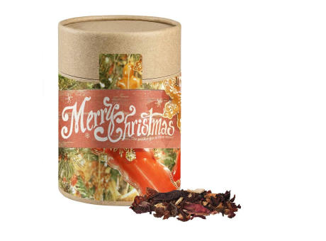 Product image Weihnachts Früchtetee, ca. 140g, Kraftpapierdose Maxi Werbeartikel