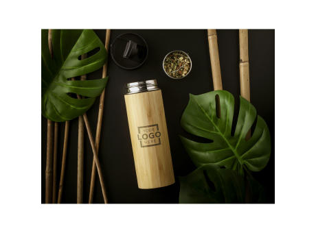 Sakura 360 ml Bambus Thermoflasche/Thermobecher Werbeartikel