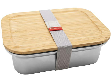 Product image Bento ‘Osaka’, Mikrowellengeeignetes Edelstahl, mit Bambusdeckel Werbeartikel