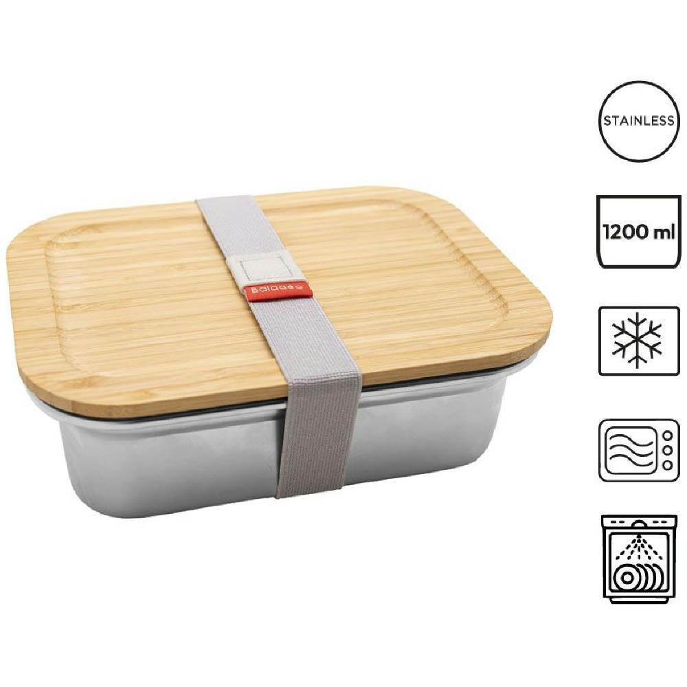 Product image Bento ‘Osaka’, Mikrowellengeeignetes Edelstahl, mit Bambusdeckel Werbeartikel