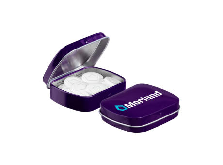 Mini Klappdeckeldose Logo Pfefferminz Werbeartikel