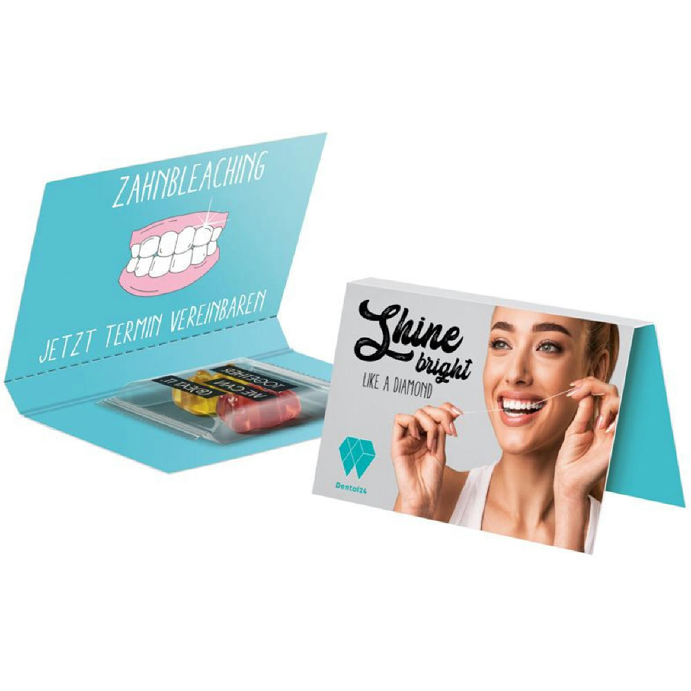 Product image Werbekarte Visitenkartenformat Trolli Team Bärchen Werbeartikel