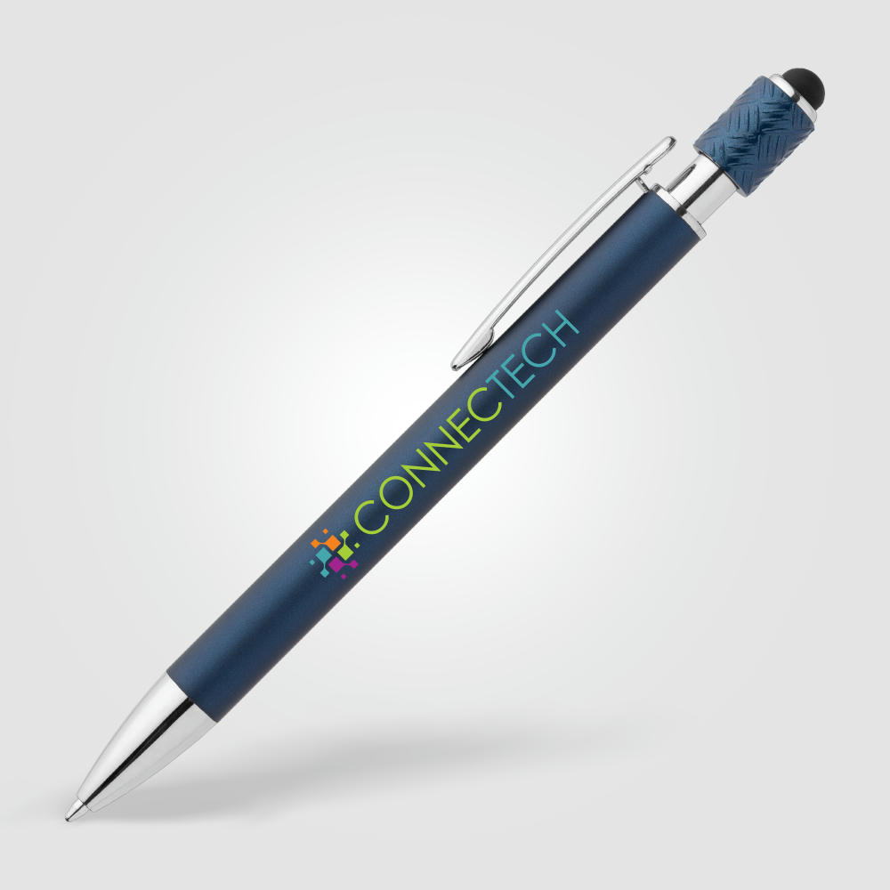 Wave Spinner Kugelschreiber aus Aluminium - m/Stylus Werbeartikel