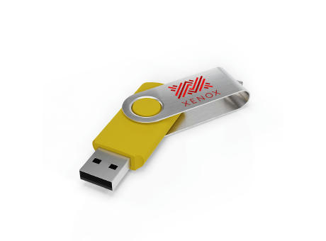 USB Stick Twister Yellow, 4 GB  Werbeartikel