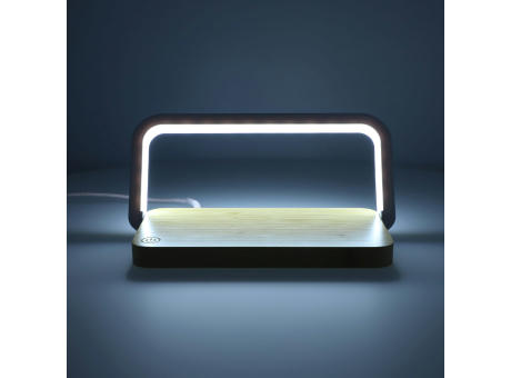 15-W-Wireless-Ladegerät mit dimmbarer LED-Lampe Werbeartikel