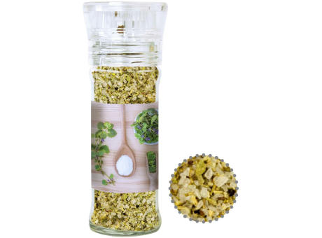 Product image Gewürzmischung Kräutersalz, ca. 50g, transparente Gewürzmühle Werbeartikel