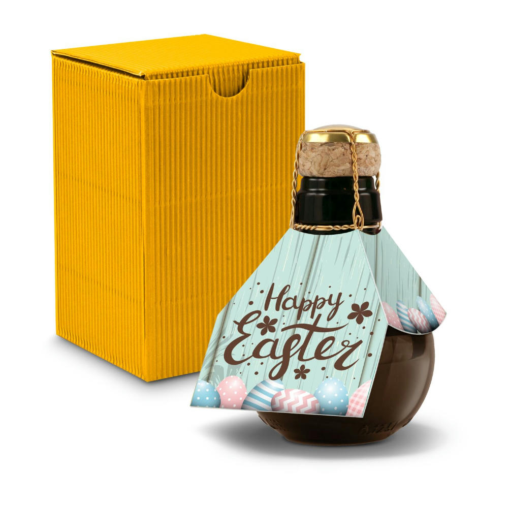 Product image Kleinste Sektflasche der Welt! Happy Easter - Inklusive Geschenkkarton in Gelb, 125 ml Werbeartikel