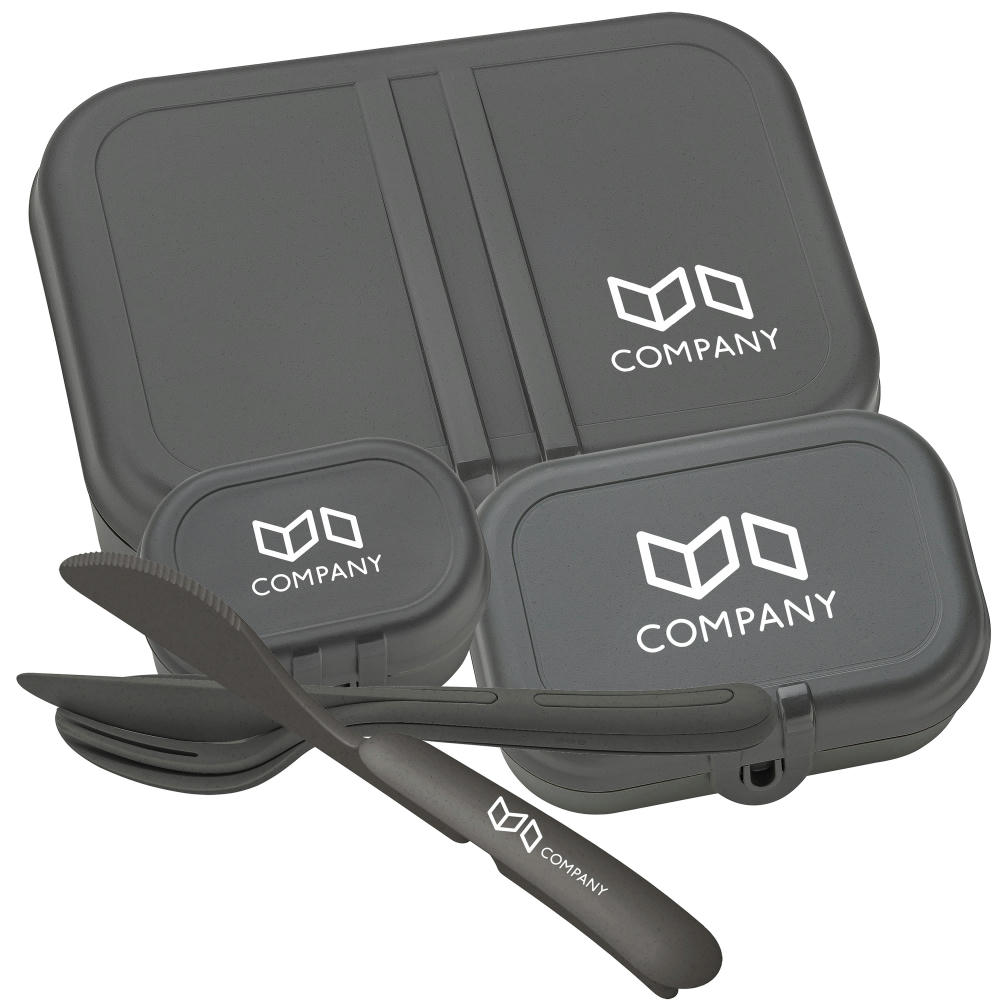 Koziol PASCAL READY Lunchbox-Set + Besteck-Set Werbeartikel