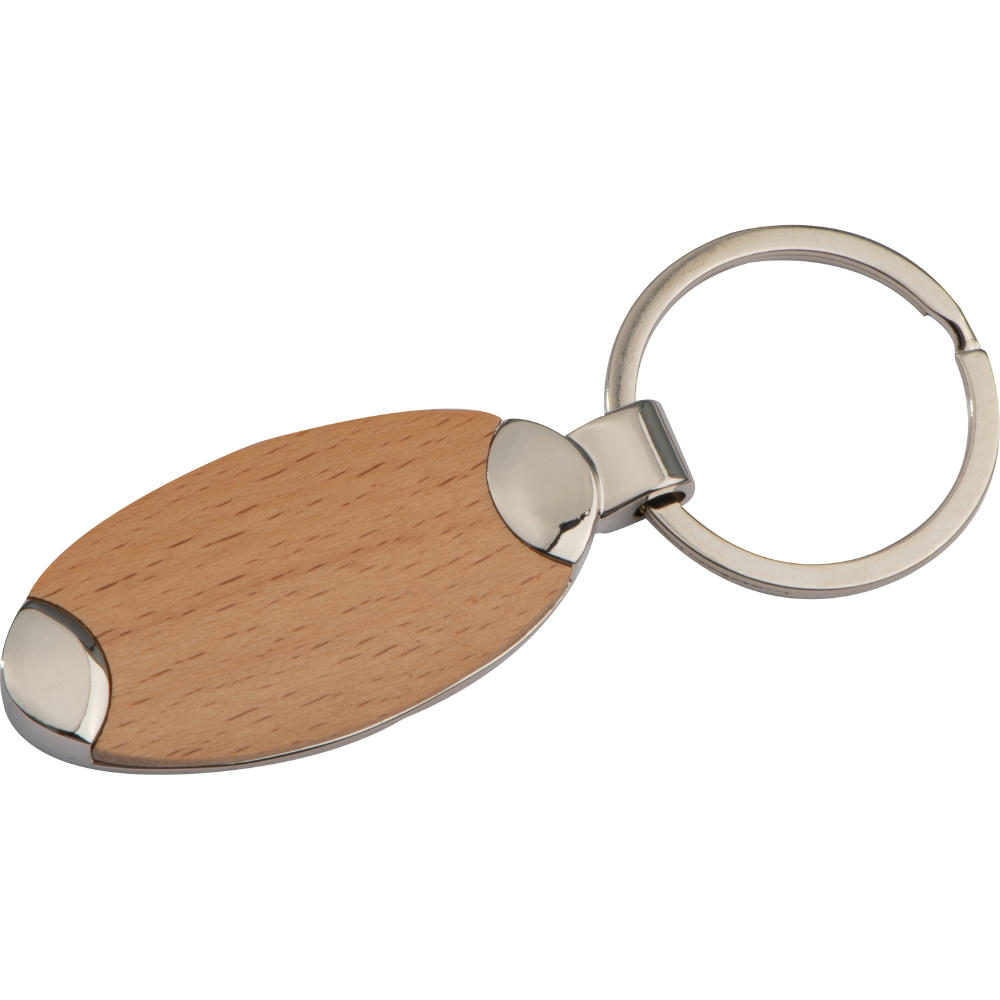 Product image Metall-Holz-Schlüsselanhänger Baltrum Werbeartikel