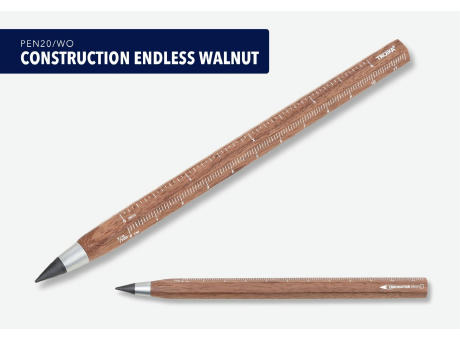 TROIKA Multitasking-Bleistift CONSTRUCTION ENDLESS WALNUT Werbeartikel